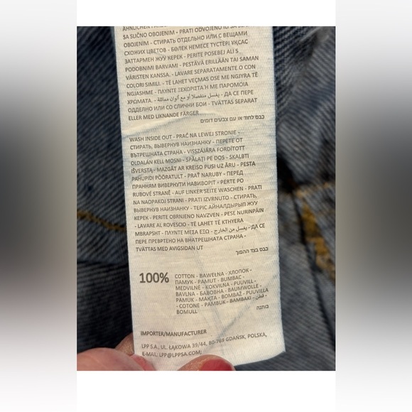 Reserved Denim Blue Mid Wash Jean Cargo Mini Skirt Small Utility Y2K Streetwear - Picture 7 of 7